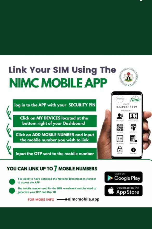 5 Step- Guide on How to Link Your SIM Using The NIMC Mobile App