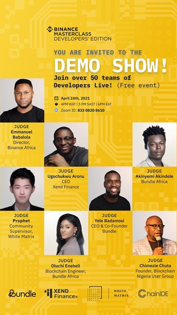 Binance Masterclass Demo Show for African Developers