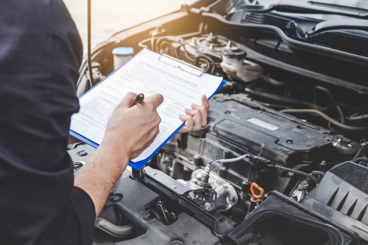 Services car engine machine concept, Automobile mechanic repairm
