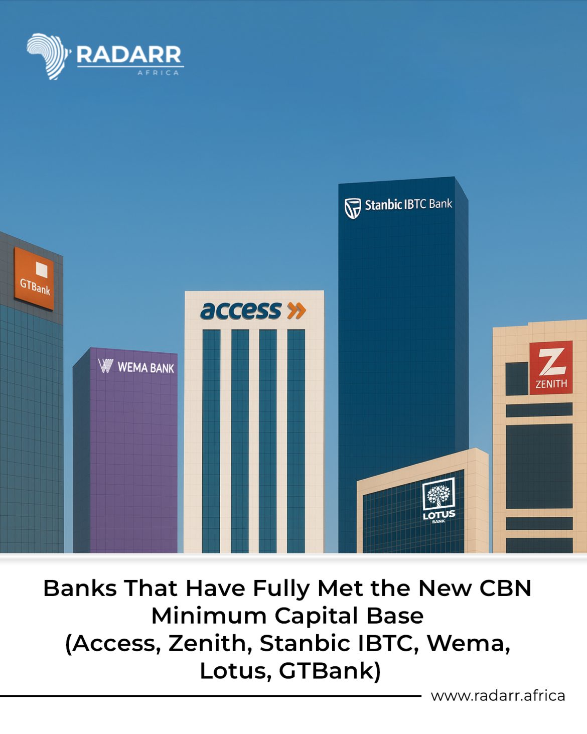 Banks that fully meet the New CBN Minimum capital